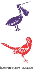 Pelican and Mockingbird isolated