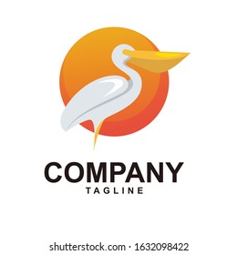 pelican modern logo illustration vector
