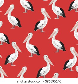 pelican pattern, texture design, vector illustration, pelican seamless 