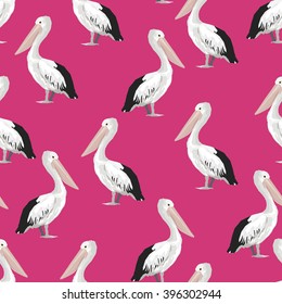 pelican pattern vector. Pelican vector illustration textile design