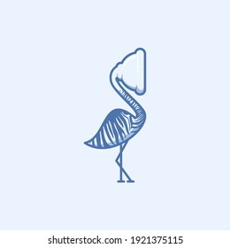 pelican plumbing logo design vector