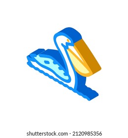 pelican sea bird isometric icon vector. pelican sea bird sign. isolated symbol illustration