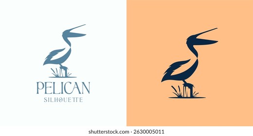 Pelican Silhouette Logo for Branding and Social Media
