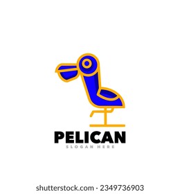 Plantilla de logotipo de diseño sencillo para Pelican
