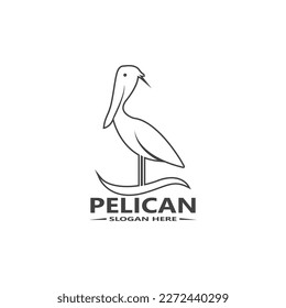 Pelican Simple Logo Vector Illustration