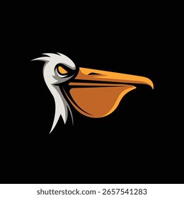 Logotipo moderno abstracto del Vector del pelícano