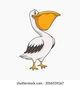 Pelican Vector Illustration Cartoon Clipart