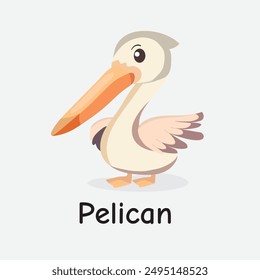 Pelican Vector Illustration: Large Seabird With Pouch