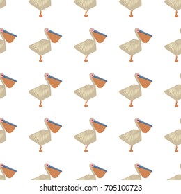 pelican, vector illustration, pattern 