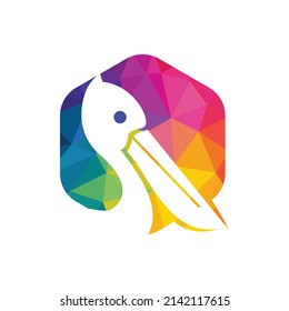 Pelican Vektorlogo-Design. Vektorgrafik-Emblem des Pelican Animal Icon.