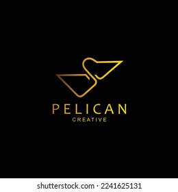 pelican vector logo icon design color