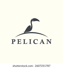 Pelican vector logo, modern and simple