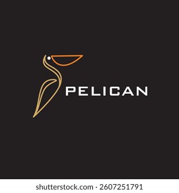 Pelican vector logo, modern and simple