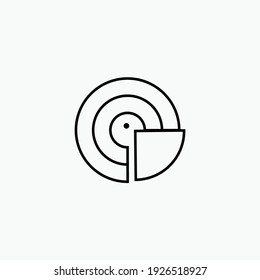 Pelicans abstract logo vector icon line art abstract logo vector round circle icon shape