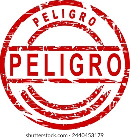 peligro stamp sticker in vector format 