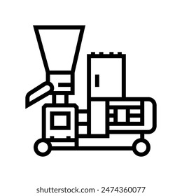 pellet mill wood pellets line icon vector. pellet mill wood pellets sign. isolated contour symbol black illustration