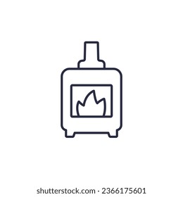 pellet stove icon in line design