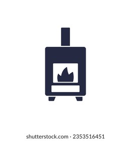 pellet stove icon on white