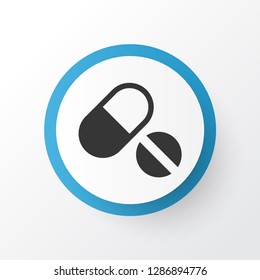 Pellets icon symbol. Premium quality isolated pills element in trendy style.