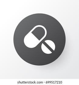 Pellets Icon Symbol. Premium Quality Isolated Pills Element In Trendy Style.