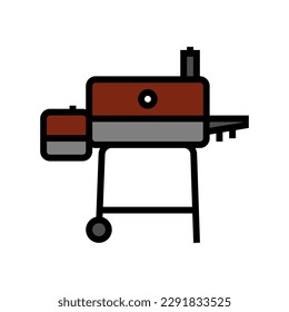 pellets smoker color icon vector. pellets smoker sign. isolated symbol illustration