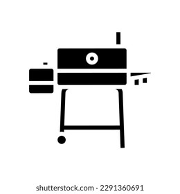 pellets smoker glyph icon vector. pellets smoker sign. isolated symbol illustration