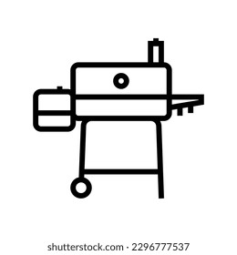 pellets smoker line icon vector. pellets smoker sign. isolated contour symbol black illustration