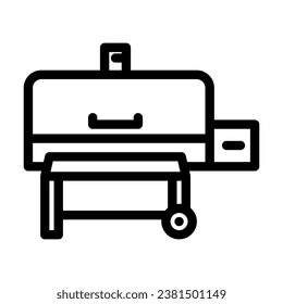 pellets smoker line icon vector. pellets smoker sign. isolated contour symbol black illustration