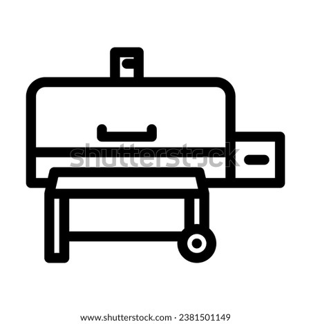 pellets smoker line icon vector. pellets smoker sign. isolated contour symbol black illustration