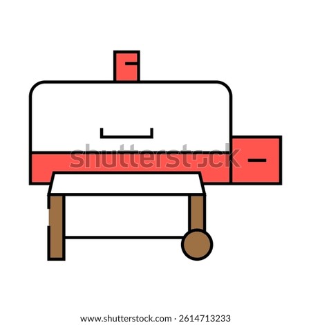 pellets smoker line icon vector. pellets smoker sign. isolated symbol illustration