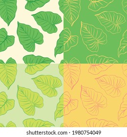 Peltatum Sodiroi pattern with varius color palettes 