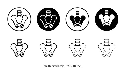 Pelvic area icon Art design illustration