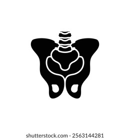 Pelvic area icon Isolated flat vector in outline