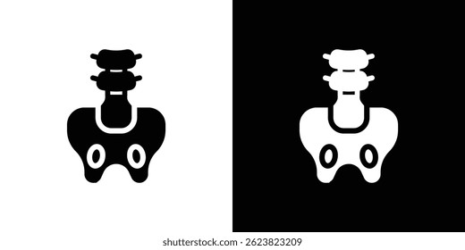 Ícone da área pélvica para design de interface do usuário do aplicativo móvel da web de logotipo.