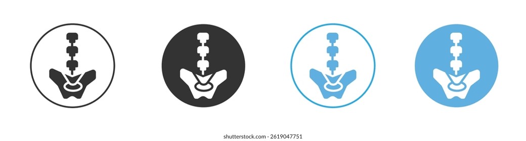 Beckenbereich-Symbol einfaches flaches Vektorsymbol-Paket
