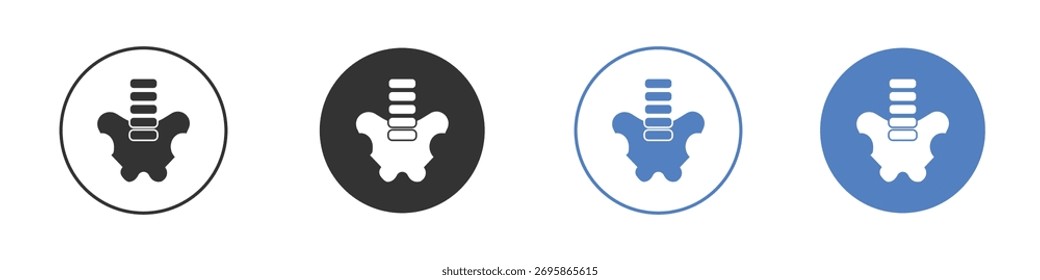 Symbolvektor für den Beckenbereich. Illustration der Logo-Vorlage