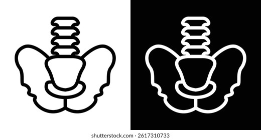 Pelvic area icon vector for web and mobile app. Symbol isolated.