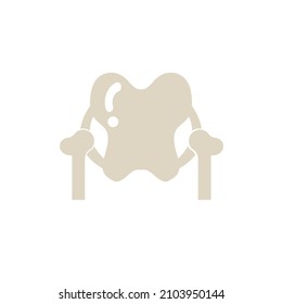 pelvic bones icon, vector illustration