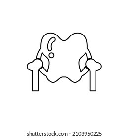 Beckenknochen-Symbol, Vektorgrafik