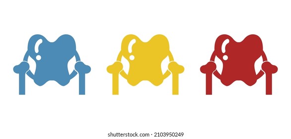pelvic bones icon, vector illustration