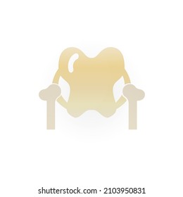 pelvic bones icon, vector illustration