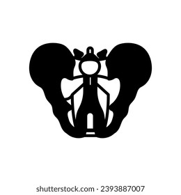 Pelvic Diaphragm icon in vector. Logotype