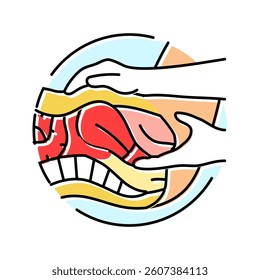 pelvic exam gynecologist color icon vector. pelvic exam gynecologist sign. isolated symbol illustration