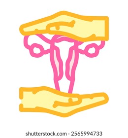 pelvic floor disorders woman disease color icon vector. pelvic floor disorders woman disease sign. isolated symbol illustration