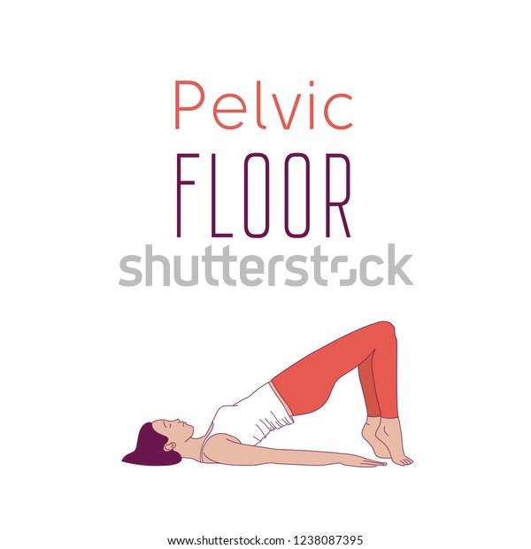Pelvic Floor Exercises Kegel Exercises Woman Stock Vector Royalty