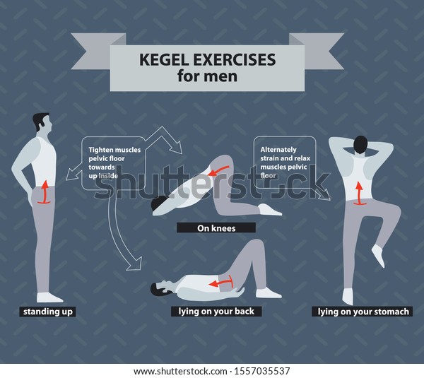 Pelvic Floor Exercises Men Kegel Gymnastics เวกเตอร์สต็อก ปลอดค่าลิขสิทธิ์ 1557035537 