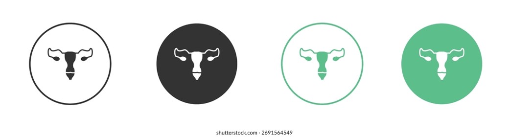 Pelvic inflammatory disease icon set. for mobile concept and web design.