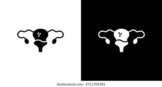Pelvic inflammatory disease icon Set collection. Vector silhouette.