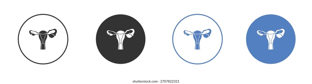 Ilustración del Arte vectorial del icono de la enfermedad inflamatoria pélvica. para el concepto móvil y los Diseños web