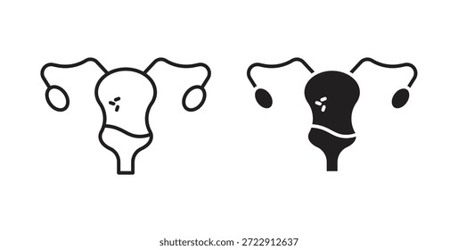 Pelvic inflammatory disease icon for web and app. vector illustration eps